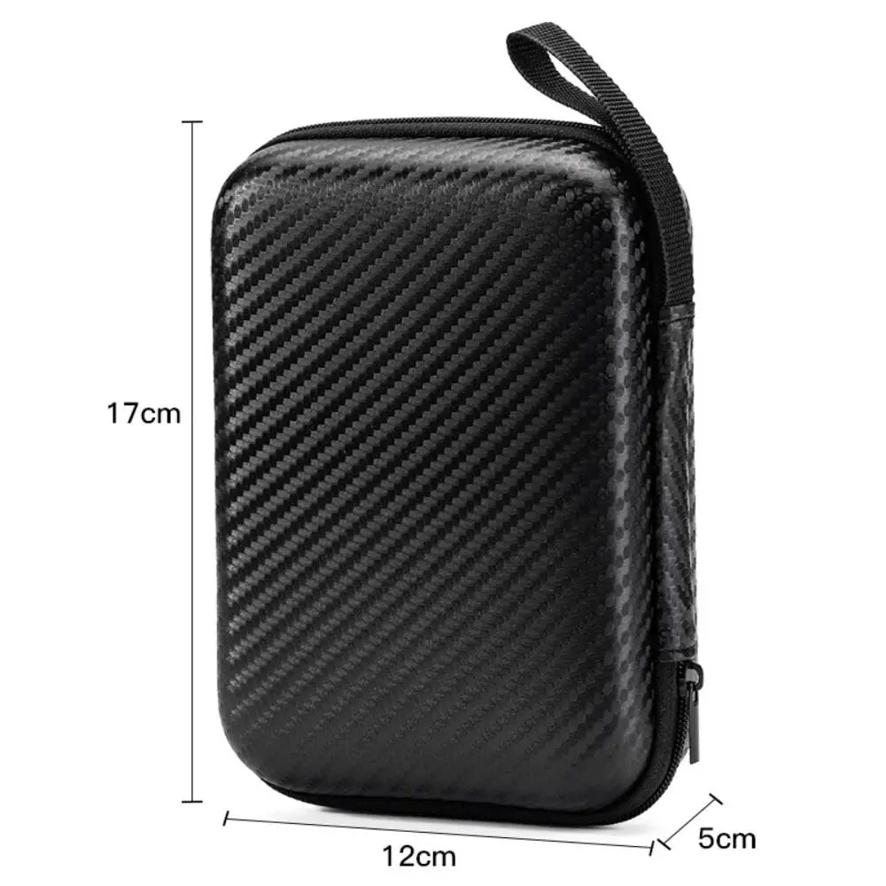 Portable EVA Storage Case - Protective Zipper Pouch for Phone Charger Shaver Hard Drive Data Cable Headphone Accessories