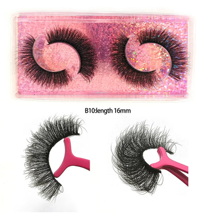 3D Faux Mink Eyelashes – Fluffy Soft Wispy Dramatic False Lashes (2 Pairs per Box, Bulk Pack 5–100 Boxes) Makeup Extension Set