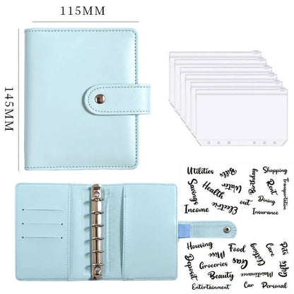 2023 Budget Planner – A7 Cash Envelope Savings Binder with 6 Holes for Financial Management, Loose-Leaf Notebook Organizer