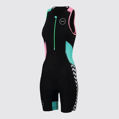 Zone3 Women’s Cycling Skinsuit Triathlon Suit – Sleeveless Cycling & Swimwear Bodysuit for Running, Swimming & Bike Training Jumpsuit