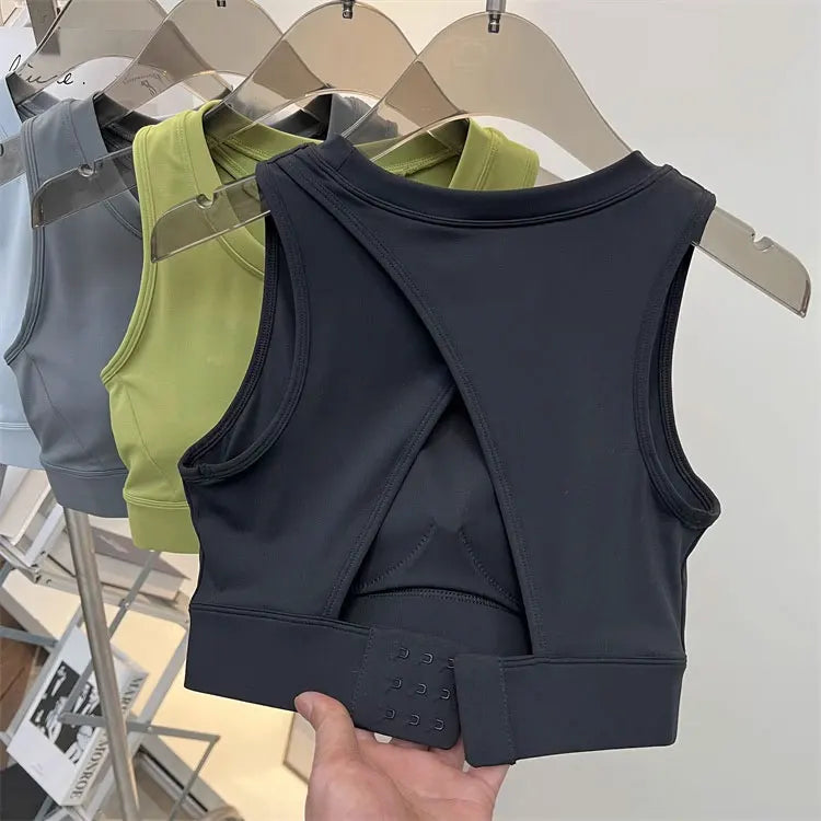 INLUMINE Anti-Light Sports Bra – Backless Yoga & Gym Fitness Top for Women