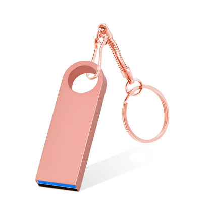 Metal USB 3.0 Flash Drive Keychain – High-Speed Pen Drive 8GB/16GB/32GB/64GB/128GB Memory Stick