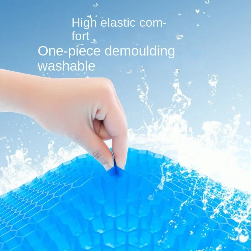 Gel Seat Cushion – Double Thick Egg Gel Pad for Pressure Relief, Breathable Soft Cushion for Car & Office Chair