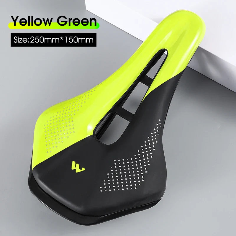 WEST BIKING Bicycle Saddle — Comfortable Hollow PU Leather Bike Seat | Wear-Resistant Road Cycling Cushion