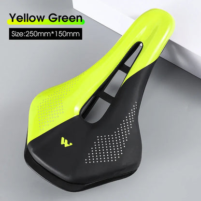 WEST BIKING Bicycle Saddle — Comfortable Hollow PU Leather Bike Seat | Wear-Resistant Road Cycling Cushion