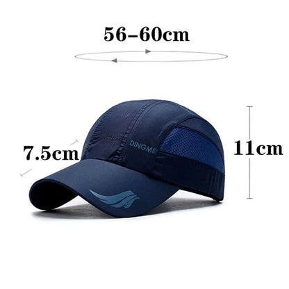 2024 Summer Sports Cap – Men’s and Women’s Quick-Dry Baseball Snapback, Running, Golf, Kpop Solid Mesh Hat