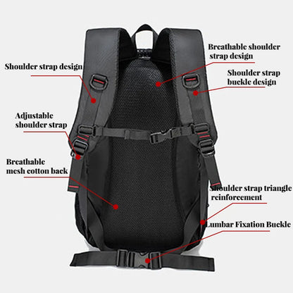 Large-Capacity Men’s Hiking Backpack – Travel & Outdoor European-Style Fashion Luggage Bag