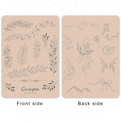 Silicone Practice Skin for Permanent Makeup — Double-Sided Latex Sheet with Brows Design for Hair Stroke Training