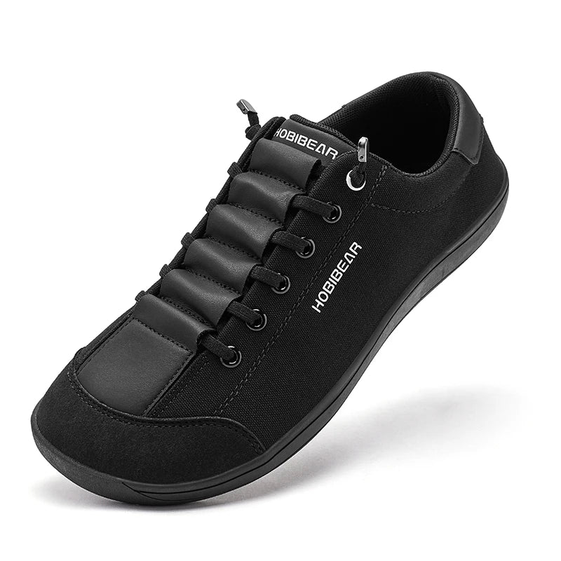 HOBIBEAR Zero Drop Barefoot Shoes – Wide Toe Minimalist Canvas Sneakers for Men & Women