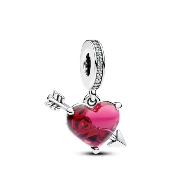 Europe 925 Silver Family Charm Pendant - Boy, Girl, Mom & Sisters Bead for Pandora Bracelet, Sparkling Dangle Jewelry