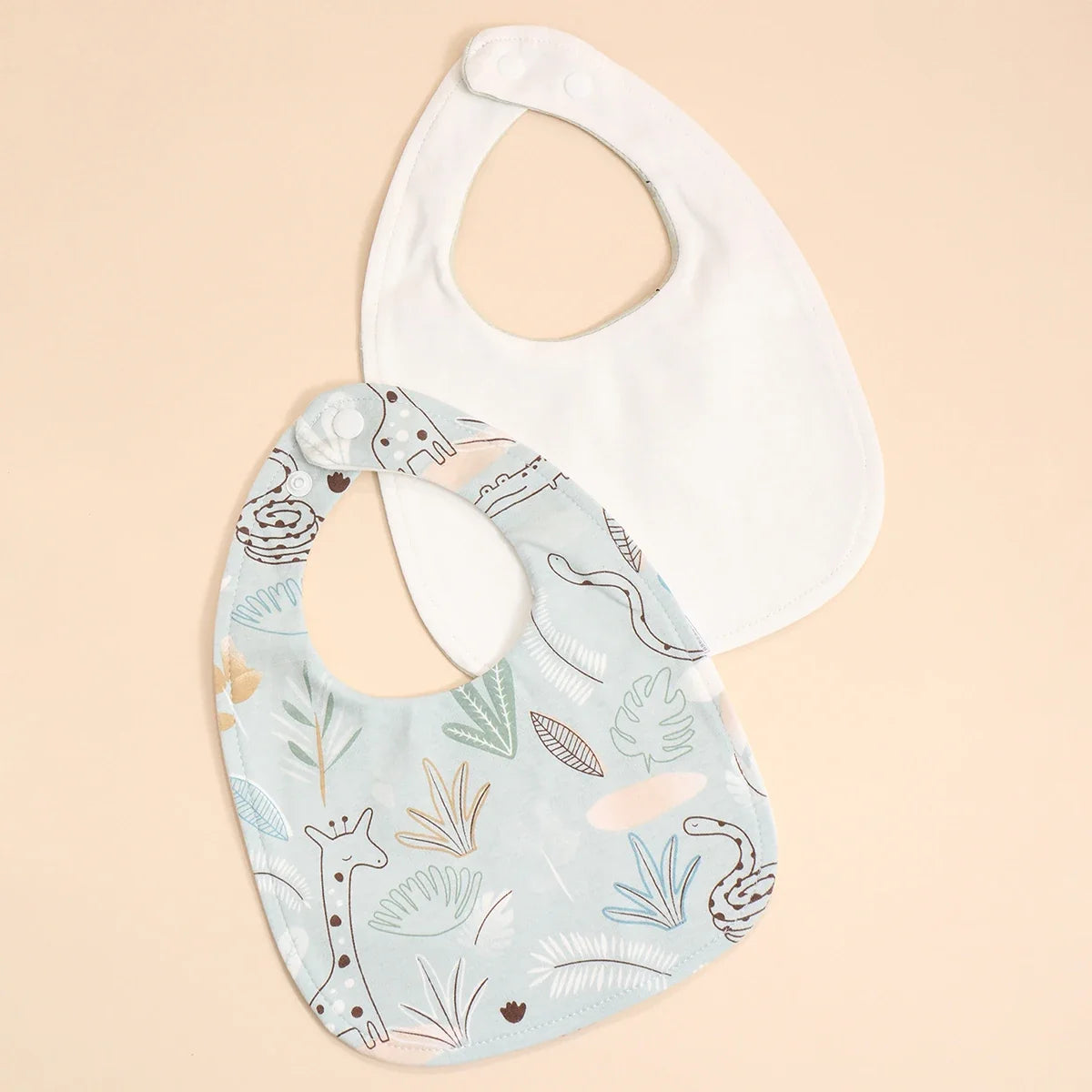 Cotton Baby Bib Set - Adjustable Soft Infant Feeding Bibs Burp Cloths Bandana Scarf for Boys & Girls
