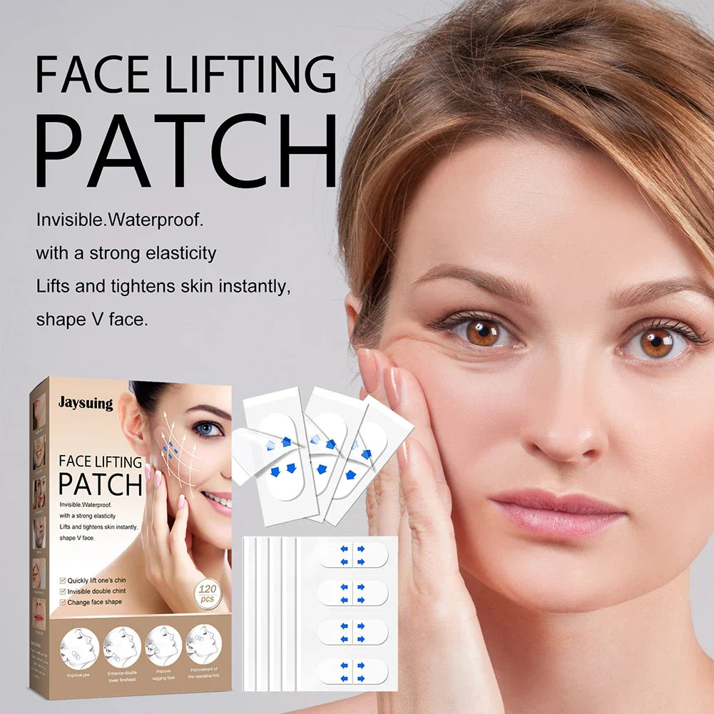 120Pcs Invisible V-Shape Face Lift Tapes – Double Chin, Neck & Eye Stickers for Women Holiday Beauty Gift