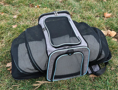 Foldable Pet Carrier Bag – Breathable Mesh Travel Bag for Small Dogs & Cats with Expandable Design