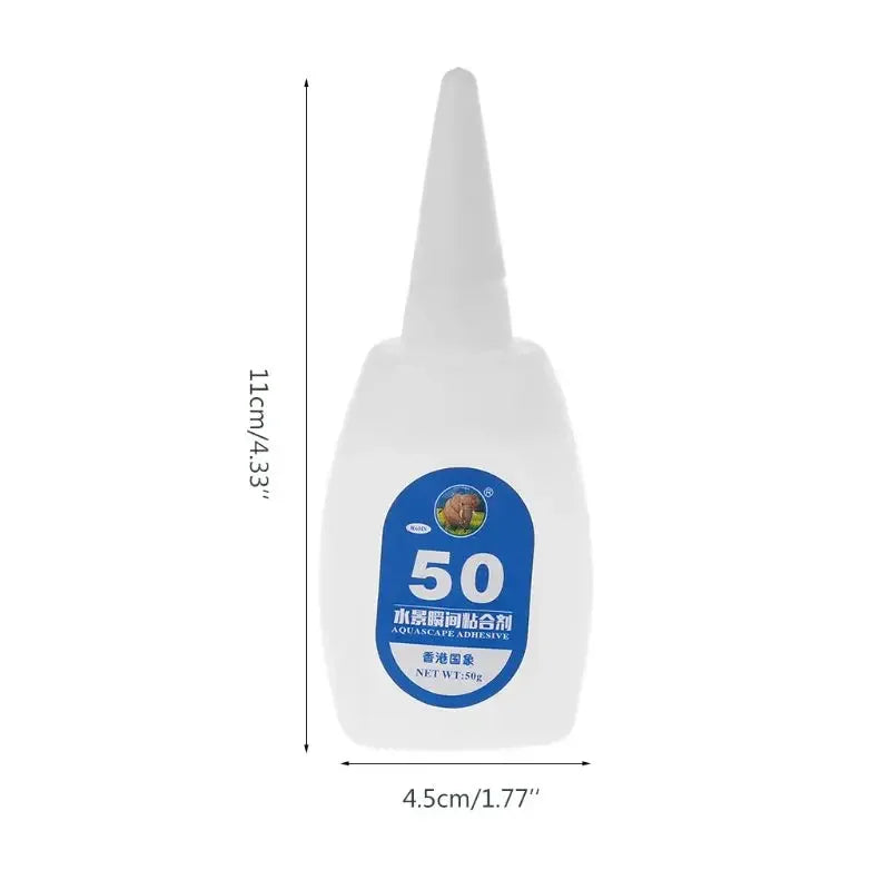 1.8OZ Transparent Aquarium Superglue – Safe Instant Adhesive for Aquatic Plants, Moss, and Coral Aquascaping