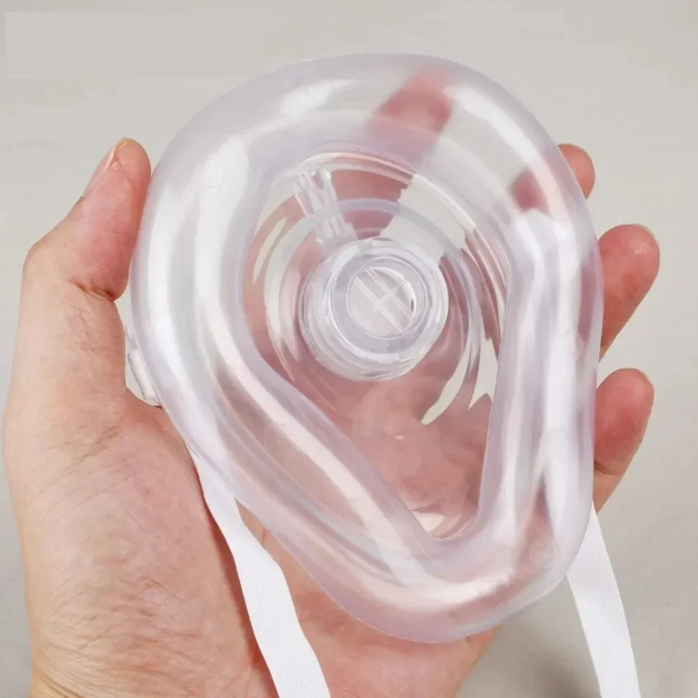 Professional CPR Breathing Mask with One-Way Valve — Reusable First Aid Rescue Tool