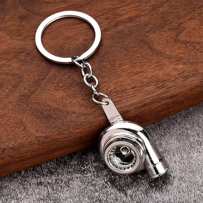 Creative Gear Head Keychain – Speed Gearbox & Turbo Hub Brake Disc Pendant for Car Keys, Shock Absorber Keyring