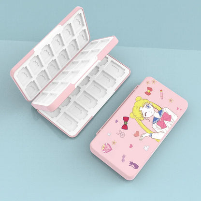 48-in-1 Nintendo Switch OLED Lite Accessories Set – Pink Game Card Case & SD Card Storage Box