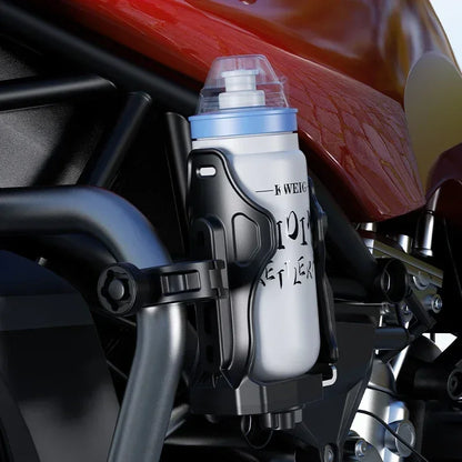 Adjustable Anti-Theft Motorcycle & Bike Cup Holder – Secure Water Bottle & Mobile Mount for Cycling