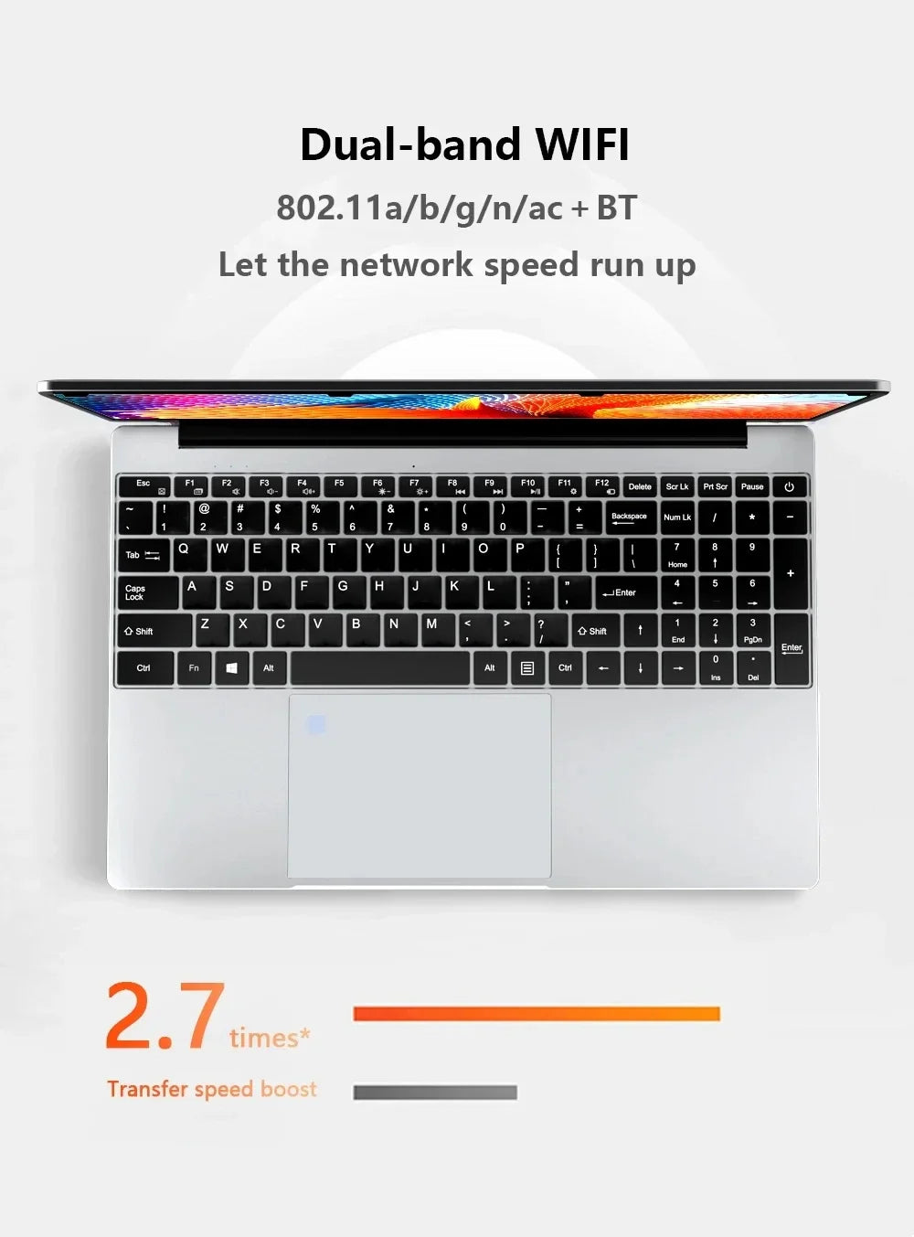 15.6" Laptop — Intel i7-8500Y, 16GB RAM, 1TB SSD, Windows 11 Pro Notebook with Fingerprint Unlock for Office & Gaming