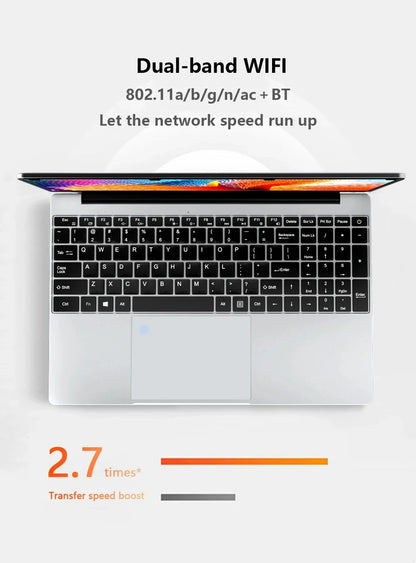 15.6" Laptop — Intel i7-8500Y, 16GB RAM, 1TB SSD, Windows 11 Pro Notebook with Fingerprint Unlock for Office & Gaming