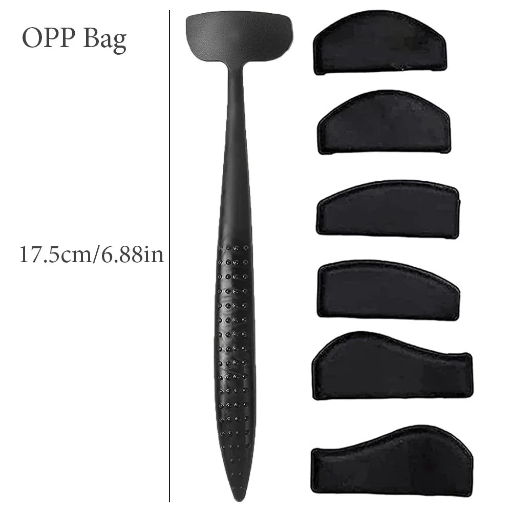 6 in 1 Crease Line Kit - Silicone Eyeliner Template for Precise Eyeshadow Cut Crease, Black Eye Makeup Stencils for Women