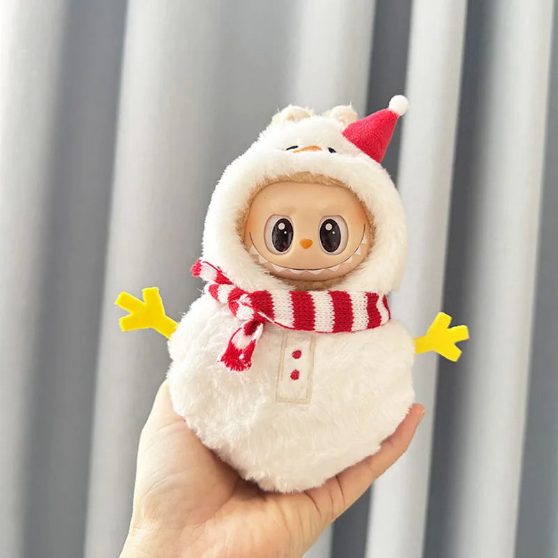 17cm Labubu Idol Dolls Clothes - Kpop EXO DIY Accessories, Cute Mini Plush FEAR Hoodie Se