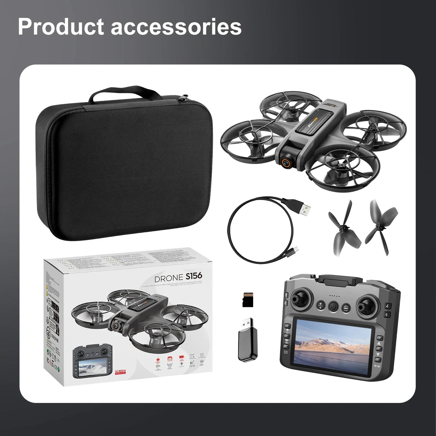 S156 GPS Foldable Drone – 8K Dual Camera, 5G WiFi, 360° Obstacle Avoidance, Brushless Motor FPV Quadcopter Toy
