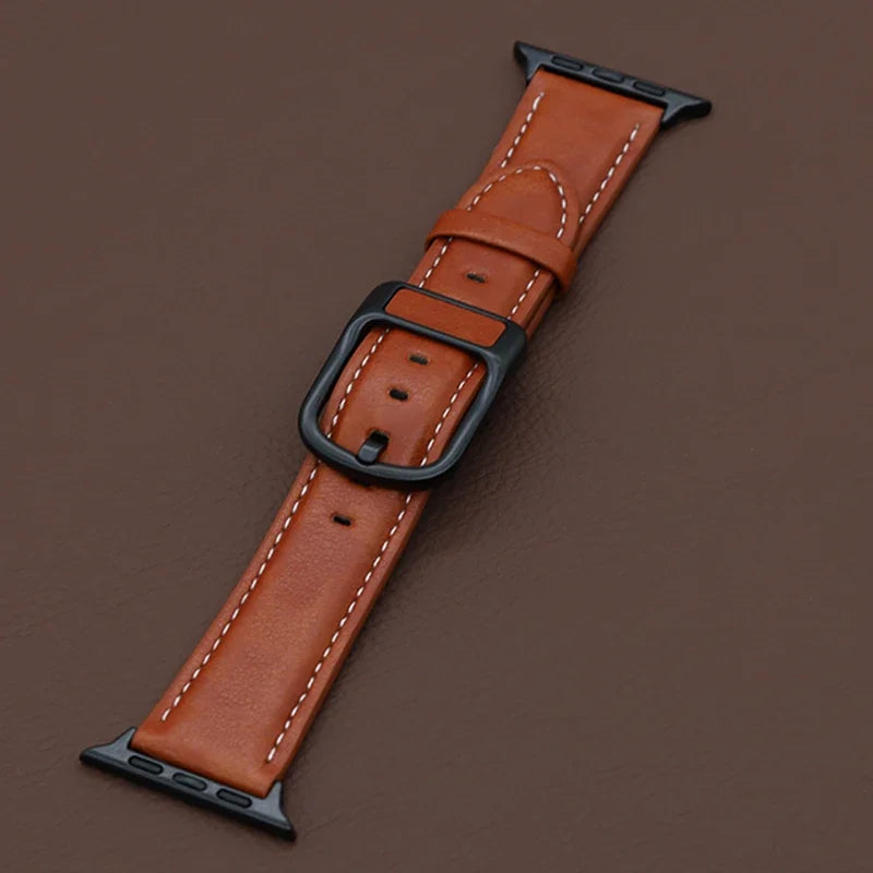 PU Leather Apple Watch Band - Premium Wrist Strap Bracelet for iWatch Series 4 5 6 SE 7 8 9 10 Ultra 49mm 40mm 41mm 42mm 44mm 45mm 46mm