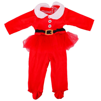 Pop Doll Christmas Outfit — Dress, Top & Pants Set for 18-Inch American and 43CM Reborn Baby Dolls, Our Generation Girl’s Toy Accessories