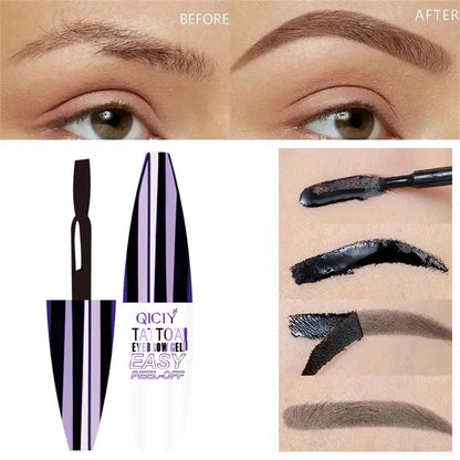 Long-Lasting 3-Day Tattoo Eyebrow Gel Cream – Easy Peel-Off, Smudge-Proof, Sweat-Resistant Waterproof Cosmetic
