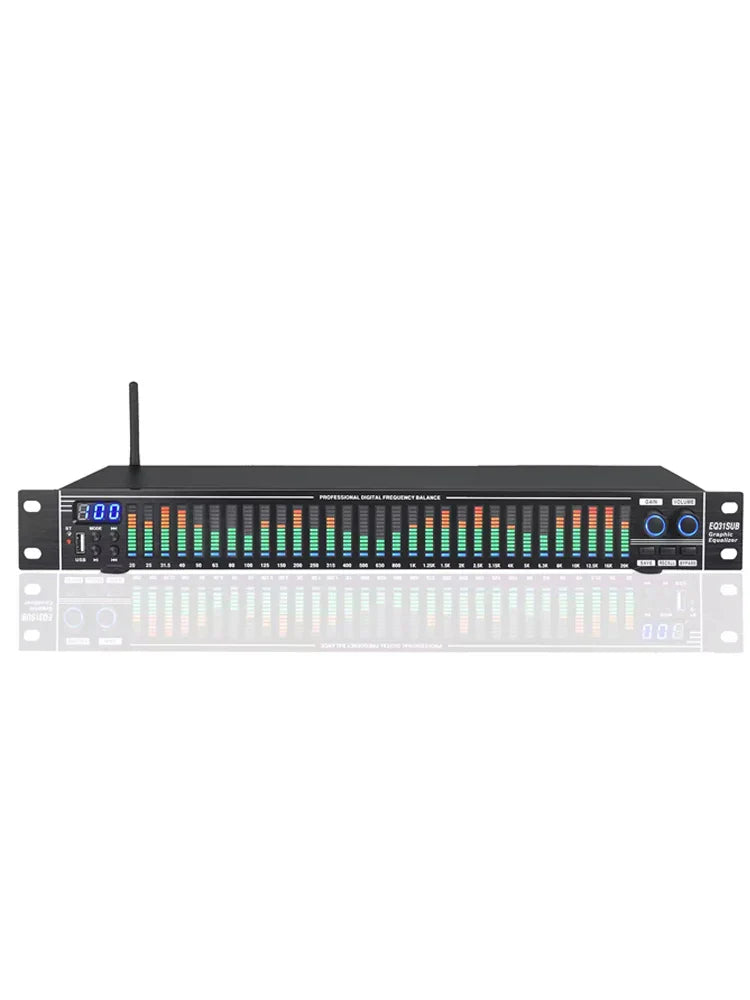 EQ31SUB Digital Equalizer - 31 Stage Tuner for Professional Stage Performance & Noise Reduction