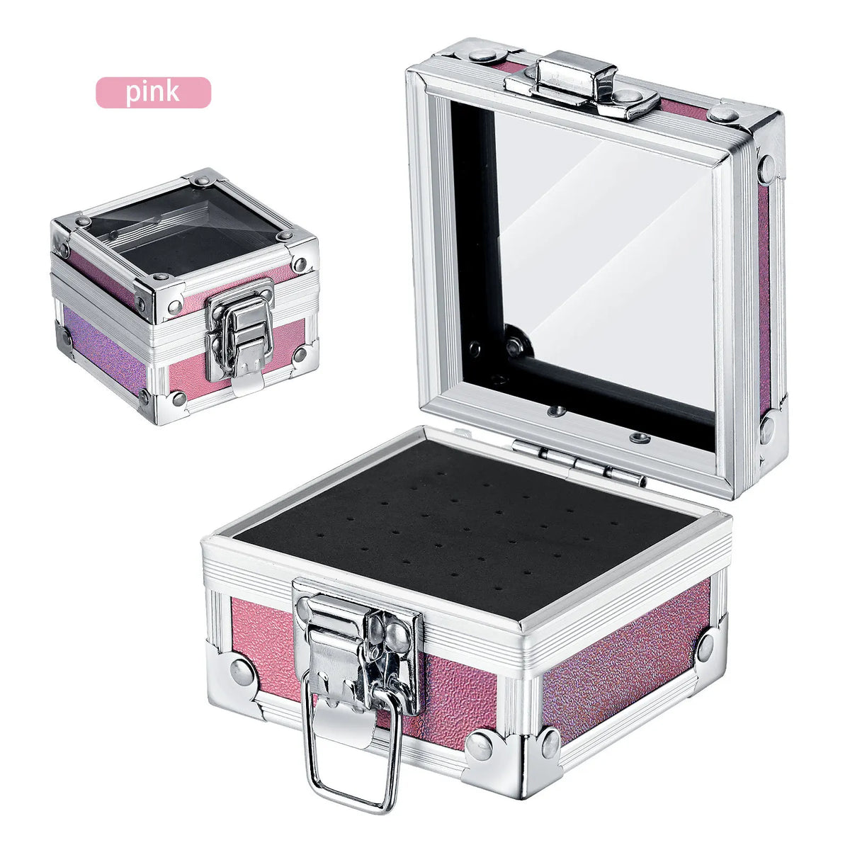 Professional Nail Drill Bit Holder - 25-Hole Aluminum Storage Box for Nail Art Tools