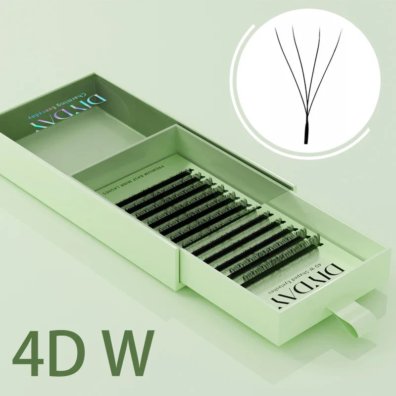 DIYDAY W Shape Eyelash Extensions 3D–8D – Premade W-Shaped Individual Faux Mink Lashes