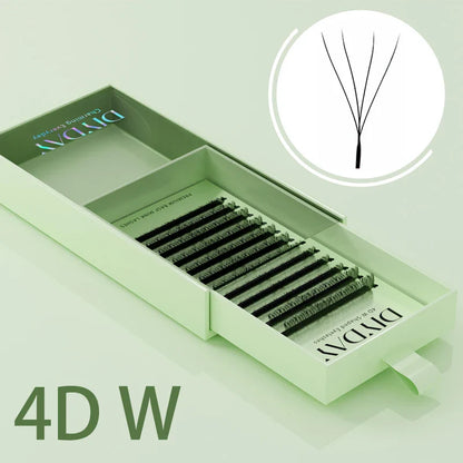 DIYDAY W Shape Eyelash Extensions 3D–8D – Premade W-Shaped Individual Faux Mink Lashes
