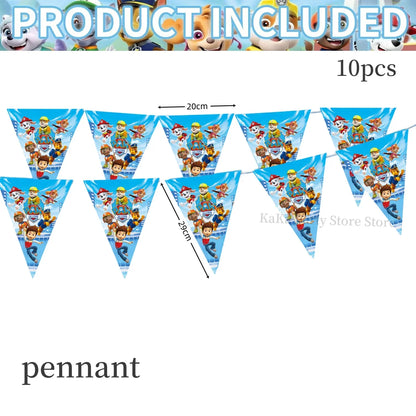 PAW Patrol Birthday Party Supplies Set – Tablecloth, Plates, Cups & Balloons Kids Party Decor for Birthday, Baby Shower & Favors