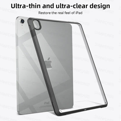 Transparent Silicone Case for iPad Pro 11, 10.2 9/8/7 Gen, 9.7 5/6 Gen, Air 4/5 10.9, Mini 4/5/6