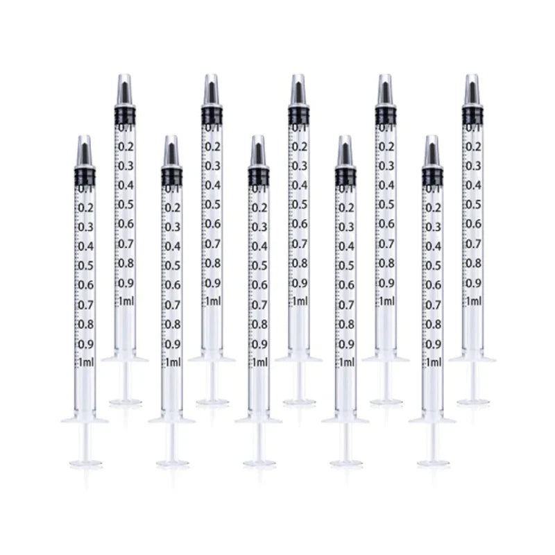 2-20pcs Plastic Reusable Syringes 1ml-10ml – Measuring Tool for Hydroponics & Kitchen Use