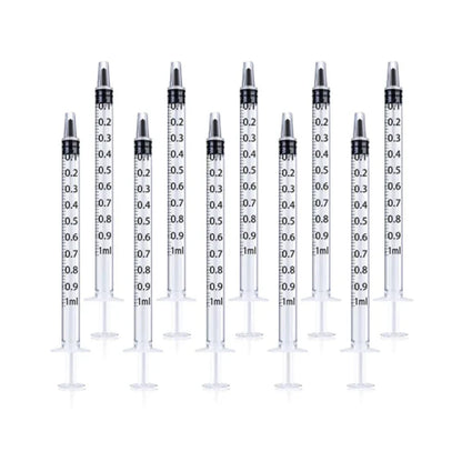 2-20pcs Plastic Reusable Syringes 1ml-10ml – Measuring Tool for Hydroponics & Kitchen Use