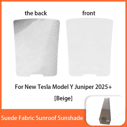 Electrostatic Sunshade for Tesla Model 3 & Y – Ice Cloth Sunroof Front & Rear Glass Skylight Interior Cooling Shade