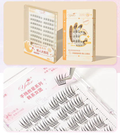 Yelix Self-Adhesive False Eyelashes — Reusable DIY Cluster Lashes, Glue-Free, Natural Soft