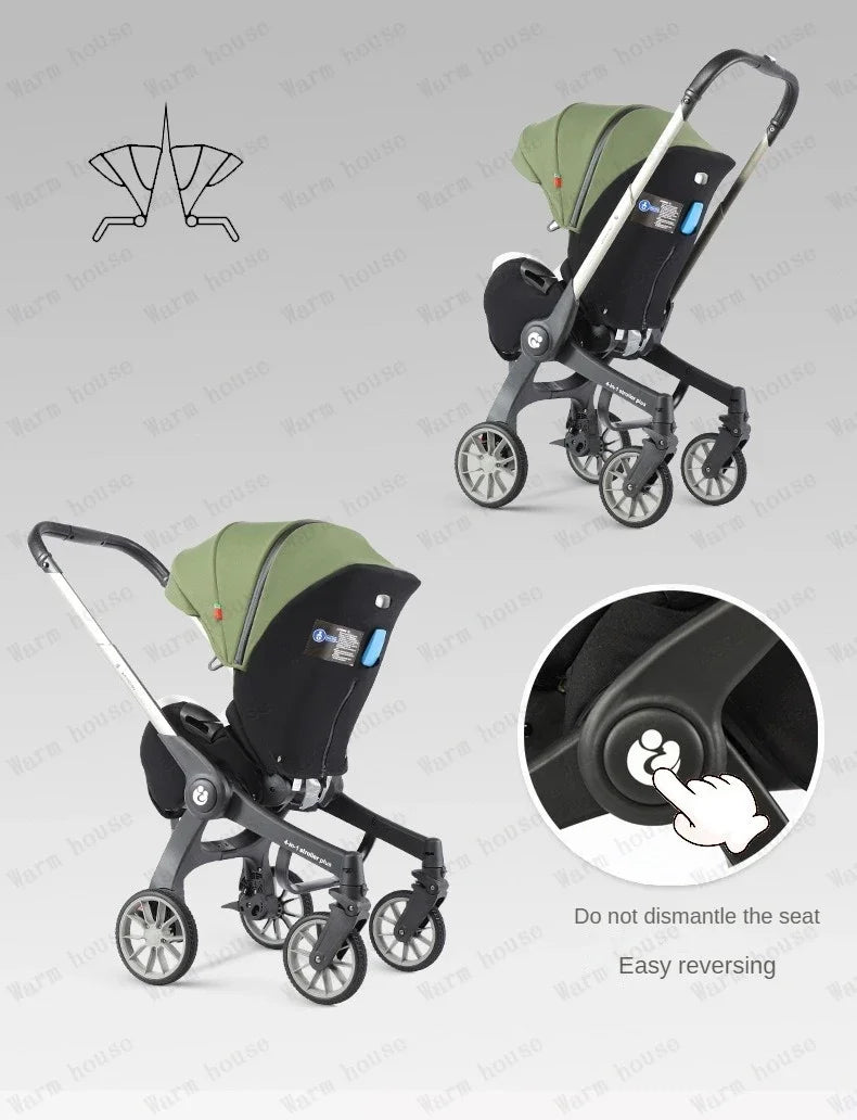 2025 New 4-in-1 Baby Stroller — Luxury Foldable Multifunctional Carriage & Portable Pram