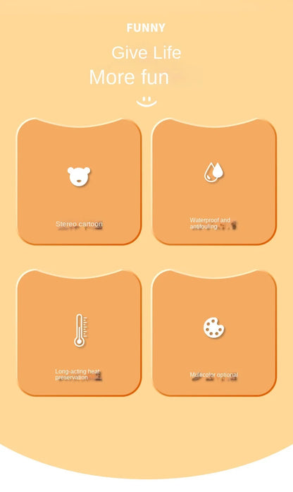 Cartoon Children’s Lunch Bag – Thermal Insulated, Waterproof Oxford Cloth Tote with Aluminum Film, Portable and High-Quality