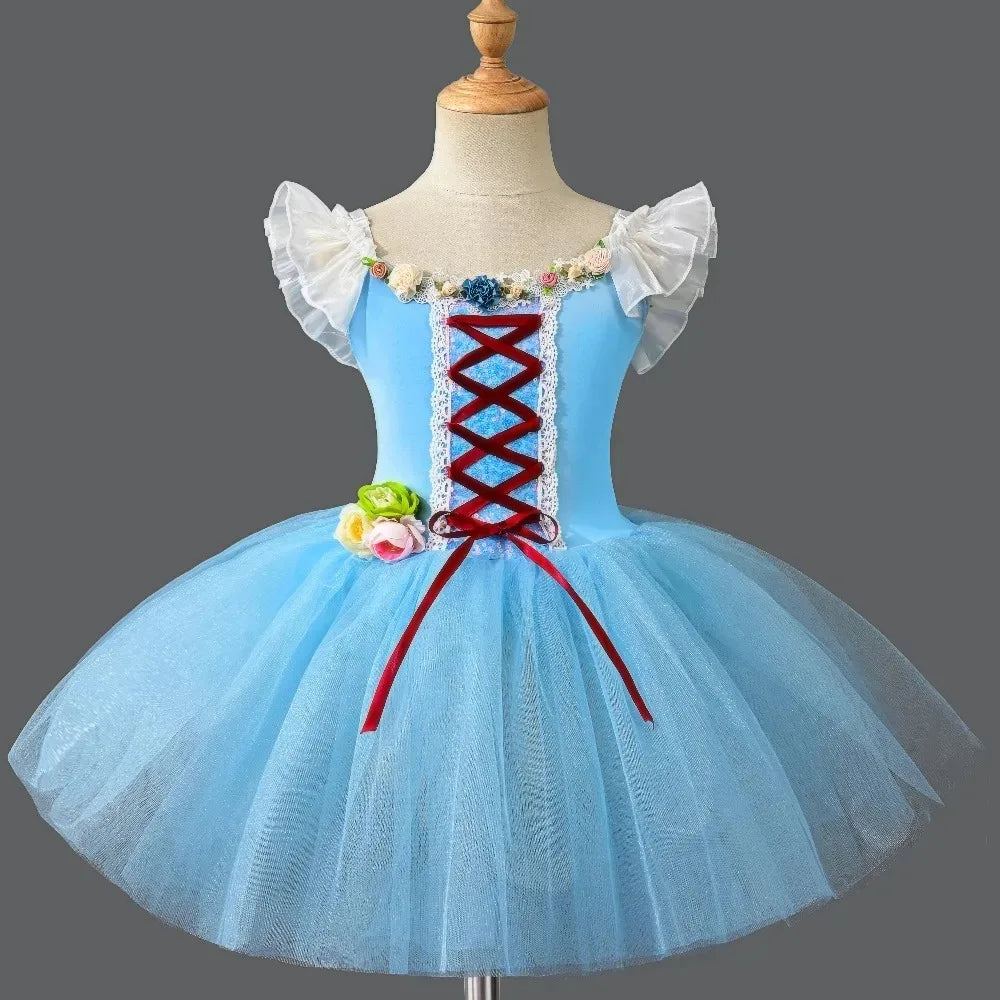 Girls Princess Ballet Tutu Dress - Elegant Stage Performance and Party Dance Costume
