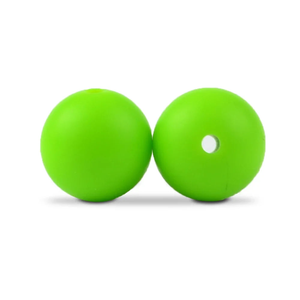 LOFCA Silicone Round Beads 20pcs - 9/12/15mm DIY Jewelry Making Beads for Bracelets, Keychains & Necklaces