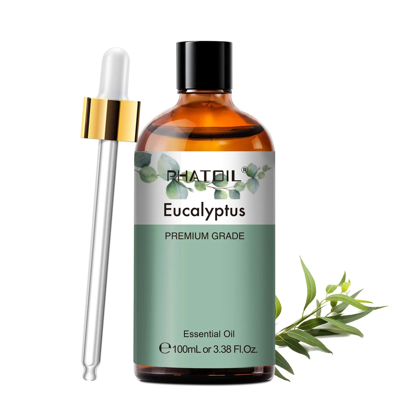 PHATOIL 100ml Aromatherapy Essential Oil Set – Lavender, Rose, Vanilla, Eucalyptus, Sandalwood & Pine Needles for Diffusers & Candle Making