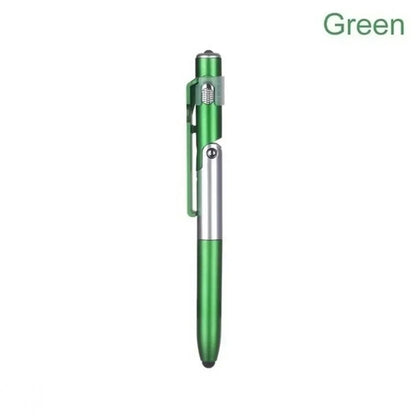 4-in-1 Multifunction Ballpoint Pen — LED Light, Foldable Phone Holder, Night Reading, Writing Pencil for Office, School, and Students