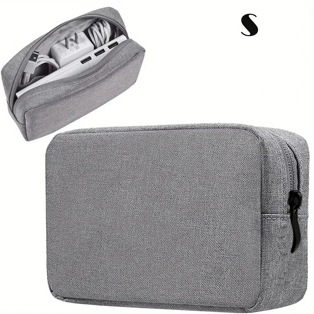 Digital Portable Organizer Case – Travel Storage Bag for Headphones, Chargers, USB Cables & Accessories