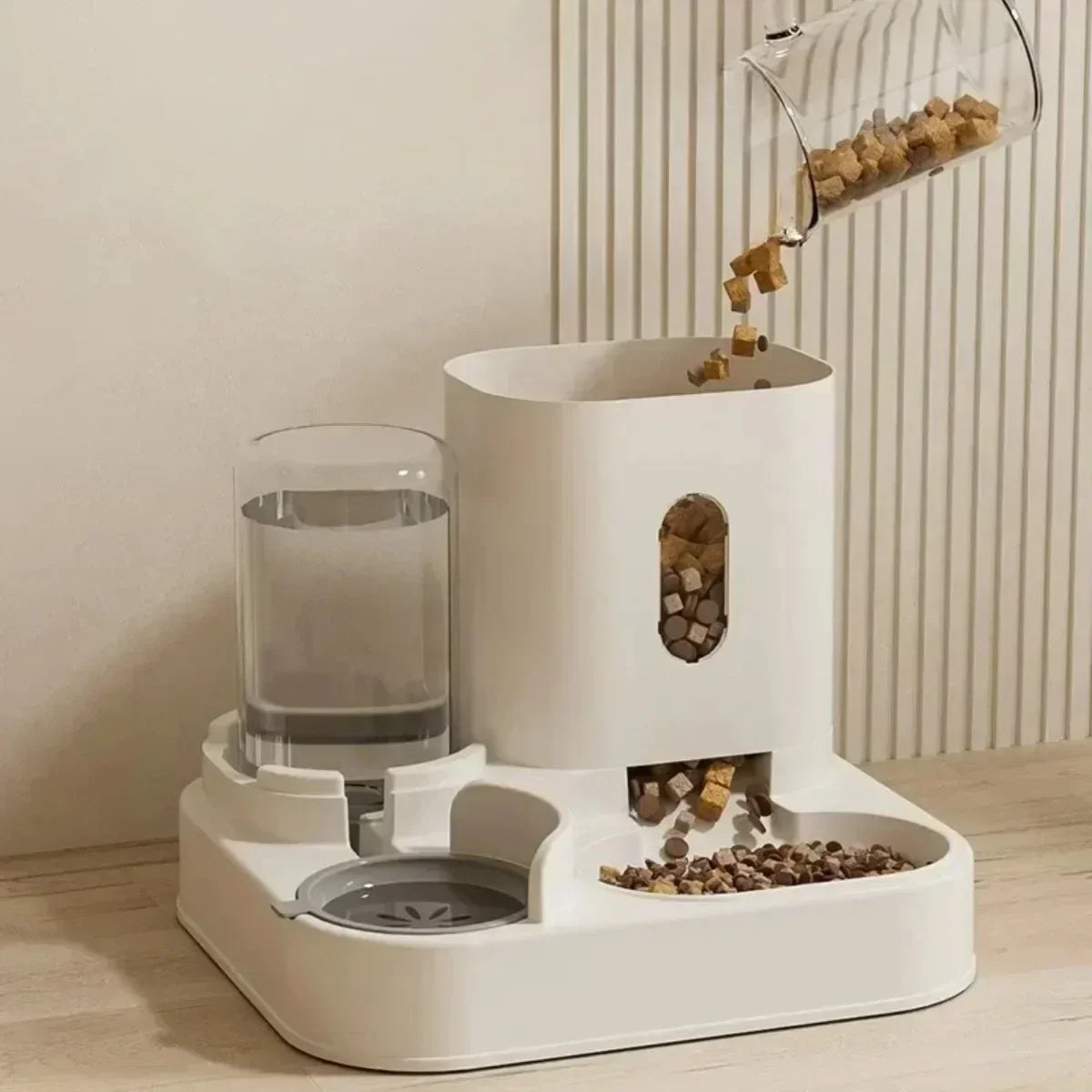 Automatic Pet Feeder with Water Fountain – Large Capacity Dog & Cat Food Bowl