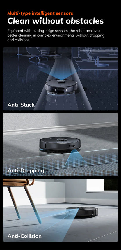 ILIFE T20S LDS Robot Vacuum Cleaner – 5000Pa, Auto Empty Dock, 60-Day Hands-Off Cleaning, Wet/Dry Sweeping & Mopping