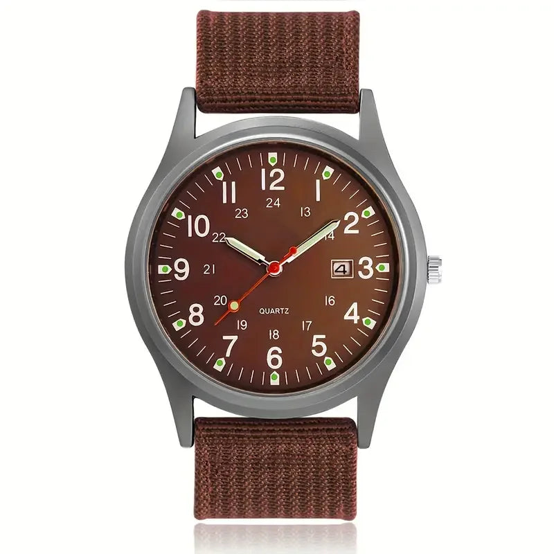 Luxury Men’s Quartz Watch - Waterproof Big Dial Wristwatch with Luminous Hands Fashion Design